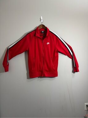 Nike Men’s Res Track Jacket with White & Black Stripe Size Small